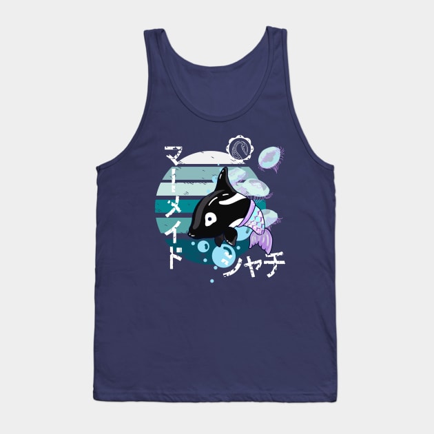 Cute Kawaii Orca with Mermaid Tail Tank Top by MisconceivedFantasy